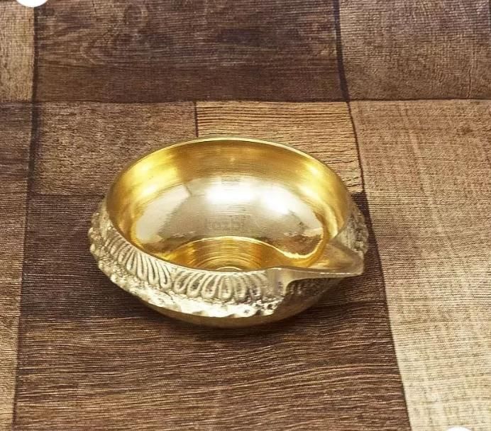 Set of 2 Brass Diya for Puja Room