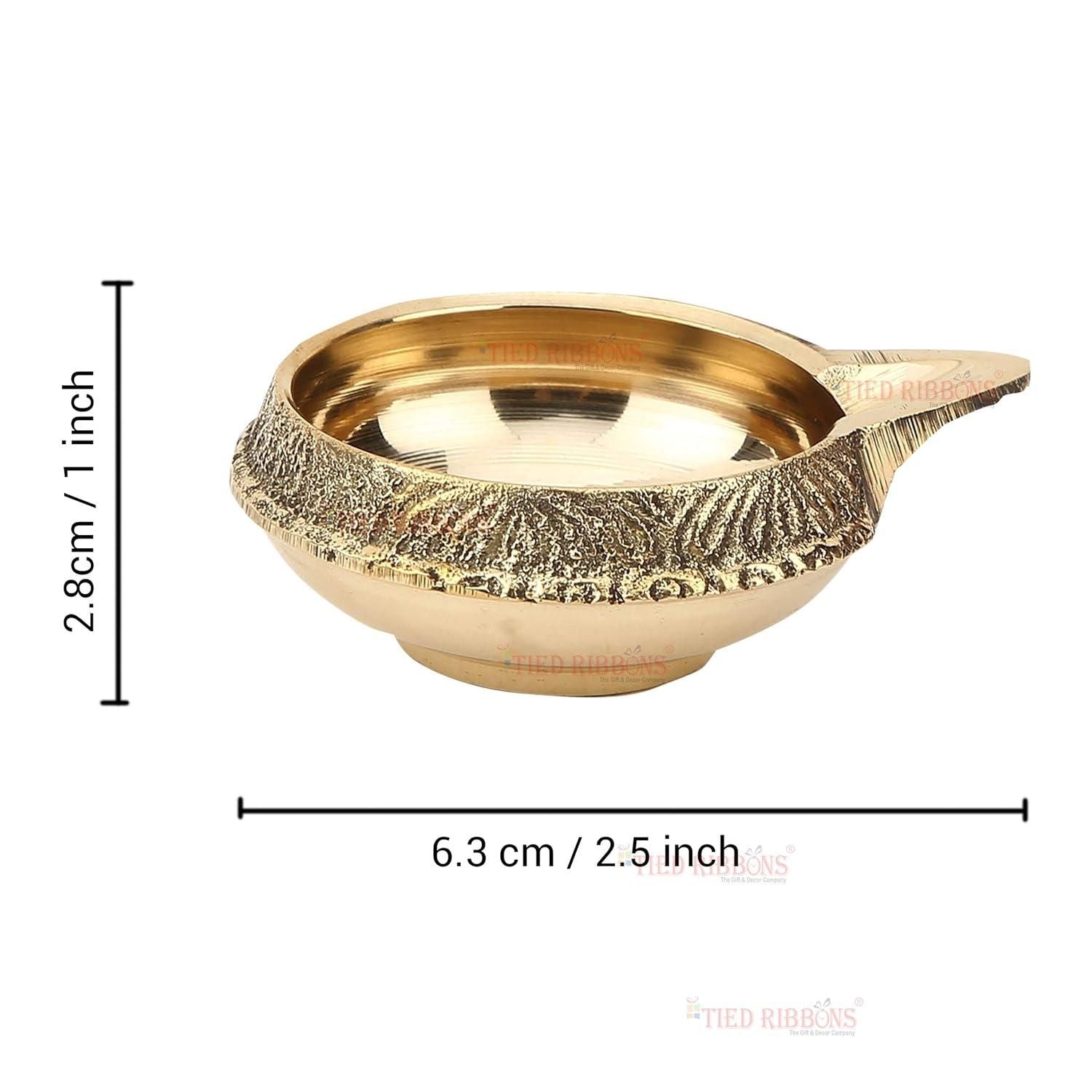 Set of 2 Brass Diya for Puja Room